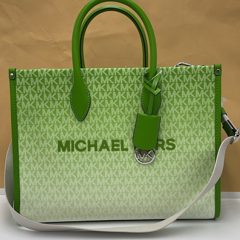 Michael Kors Mirella Medium Ombré Logo Tote Bag
Jungle Green 
NWT - Picture 10 of 16